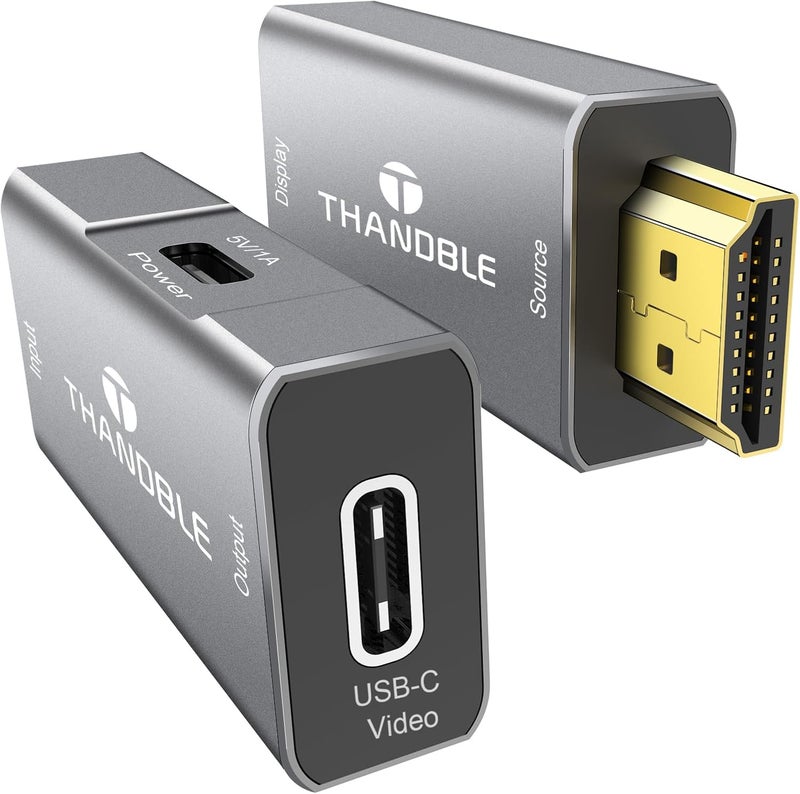 THANDBLE HDMI to USB C Adapter 4K60Hz, Unidirectional HDMI Male to USB C Female for Portable Monitor, AR Glasses XREAL One/Air 2 Pro/VITURE Pro/Rokid, PS4/5, Xbox, Switch, ROG Ally, Steam Deck-1Pack - Image 1